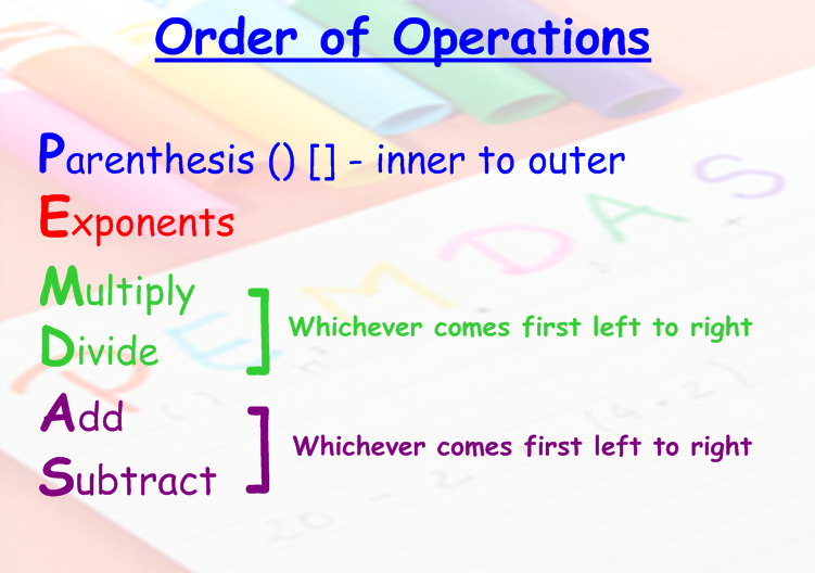 Image result for order of operations